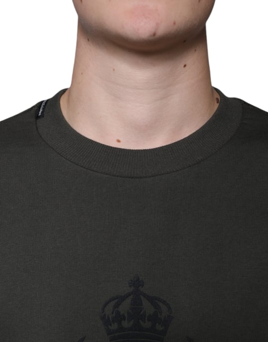 Krone-Logo Sweatshirt Olivgrün - Image 5