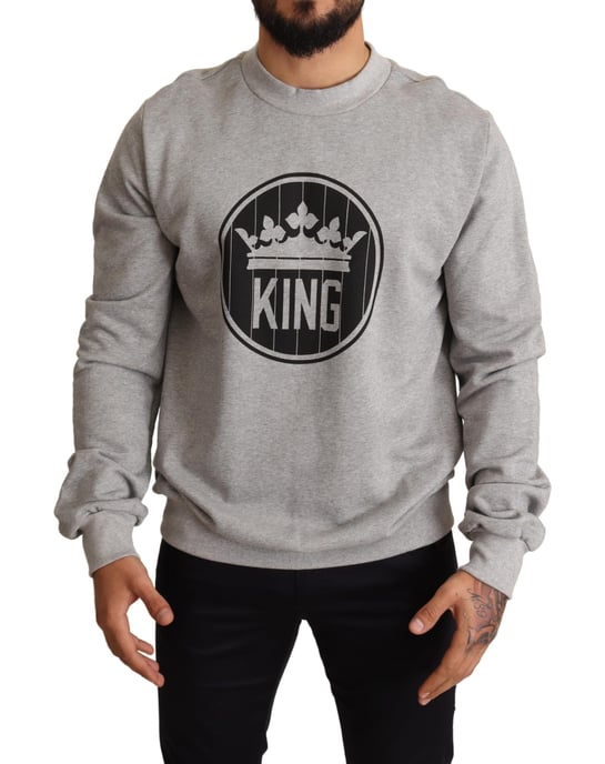 König Sweatshirt Grauer Rundhalsausschnitt - Image 1