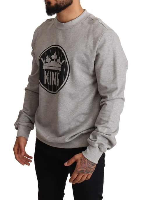 König Sweatshirt Grauer Rundhalsausschnitt - Image 2