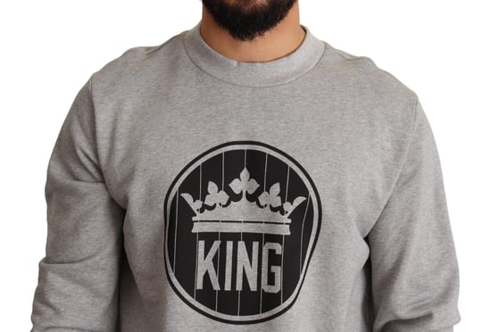 König Sweatshirt Grauer Rundhalsausschnitt - Image 4
