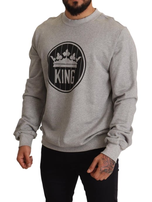 König Sweatshirt Grauer Rundhalsausschnitt - Image 5