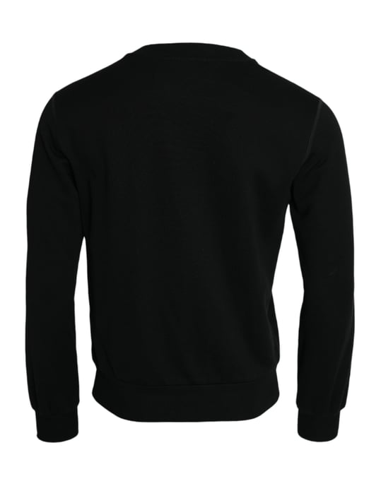 Dolce & Gabbana Rundhals-Sweatshirt mit langen Ärmeln und geprägtem Logo - Schwarz - Image 2