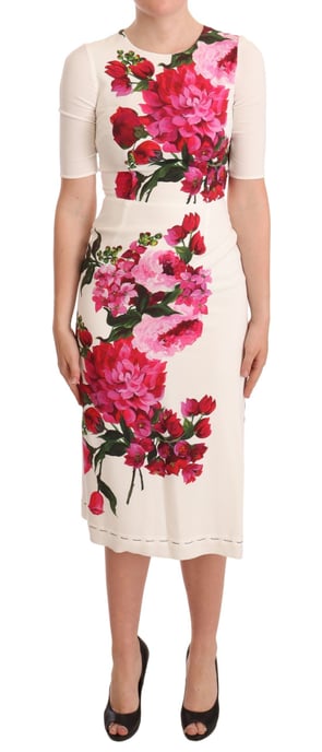 Blumendruck Midi-Kleid mit halben Ärmeln - Image 5