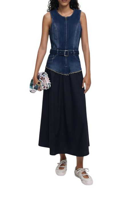 Denim Midi-Kleid - Image 1