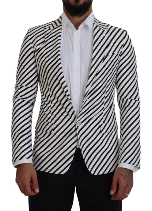 Gestreifter Blazer mit Reverskragen - Image 1