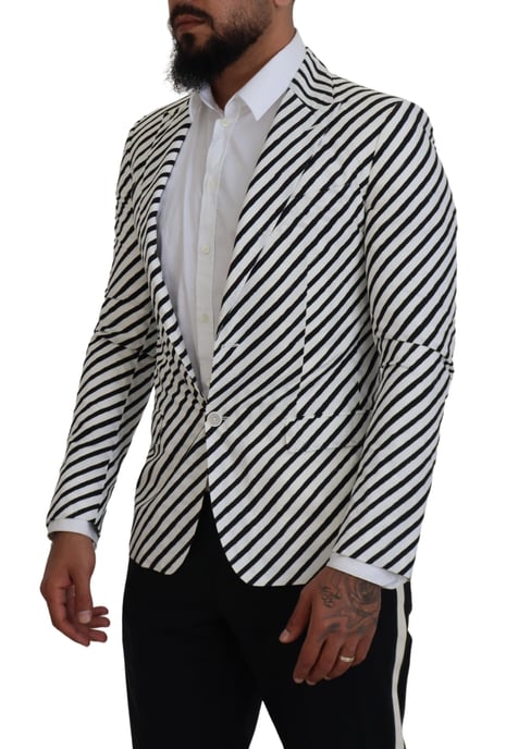 Gestreifter Blazer mit Reverskragen - Image 2