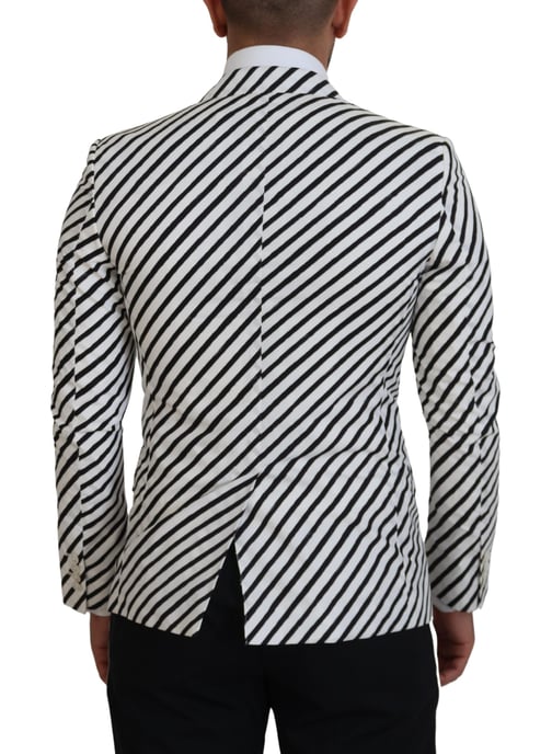 Gestreifter Blazer mit Reverskragen - Image 3