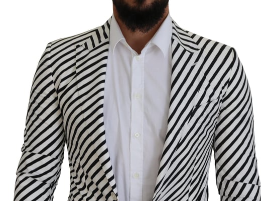 Gestreifter Blazer mit Reverskragen - Image 4
