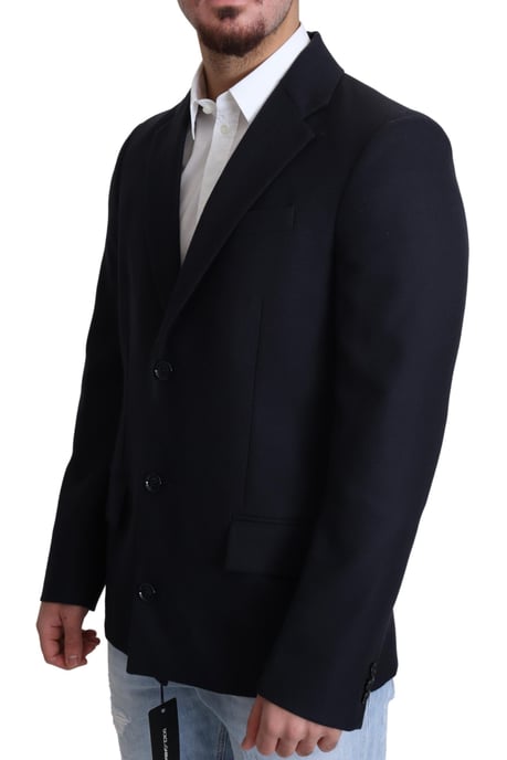 Blazer Einfarbig Marineblau Maßgeschneiderte Passform - Image 2