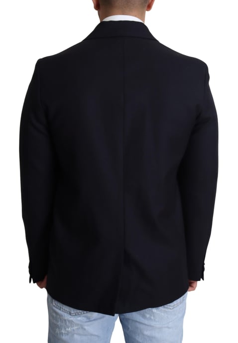Blazer Einfarbig Marineblau Maßgeschneiderte Passform - Image 3
