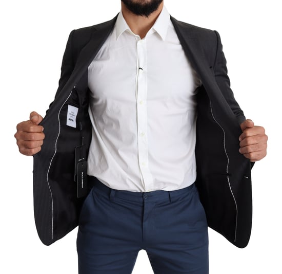 Klassisches Slim Fit Nadelstreifen-Blazer Jkt2774 - Image 6