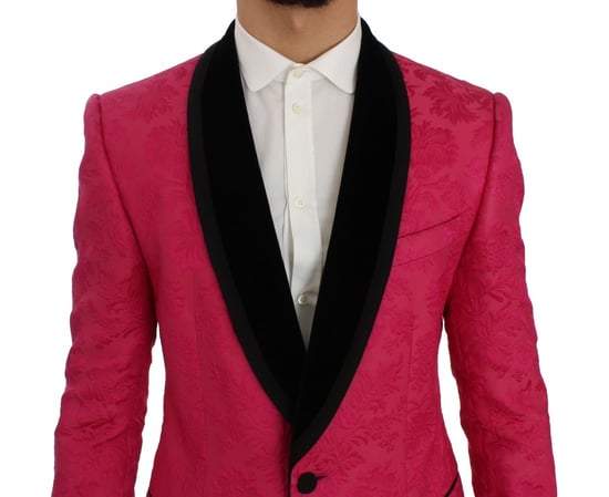 Blumenbrokat-Blazer mit Schalkragen - Image 4
