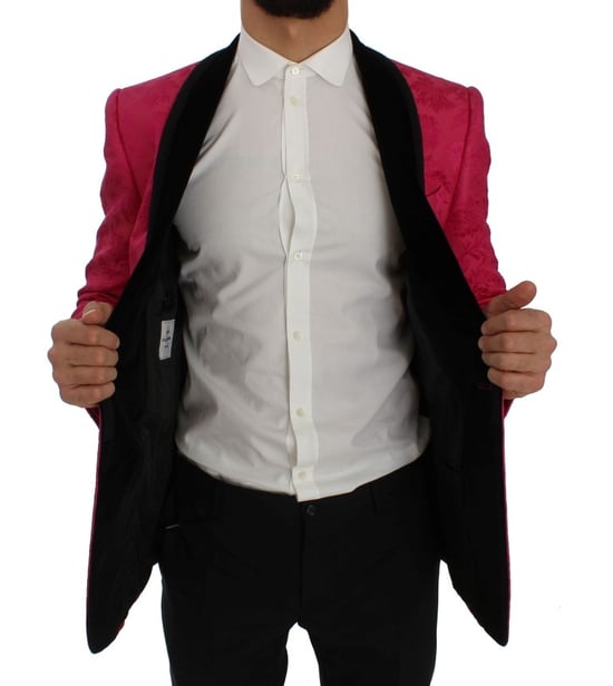 Blumenbrokat-Blazer mit Schalkragen - Image 6