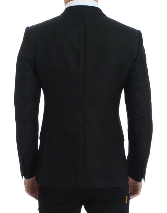 Klassischer Schnitt Blazer Schwarz - Image 3