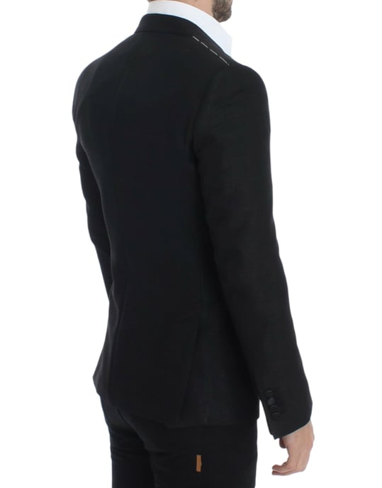 Klassischer Schnitt Blazer Schwarz - Image 4