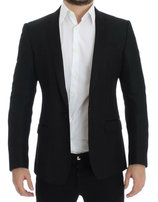 Klassischer Schnitt Blazer Schwarz - Image 6