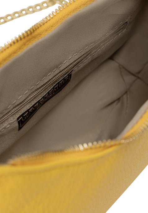 FELIPA Schultertasche aus Leder Damen Dunkle Zitrone - Image 3