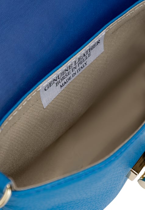 FELIPA Mini-Schultertasche aus Leder Damen Blaue Aster - Image 3