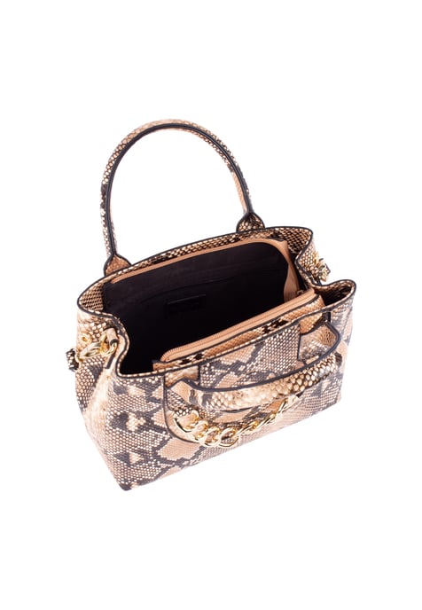 Faina Henkeltasche Damen Kamel Schwarz - Image 4