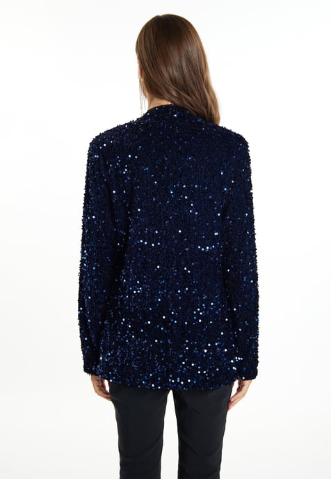 Faina Blazer mit Pailletten Damen Marine - Image 4