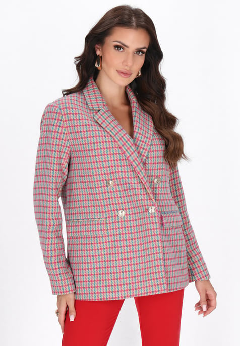 Faina Jacke Frauen blau rosa gelb - Image 3