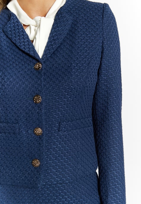Faina Bouclé-Jacke Damen Marine - Image 5