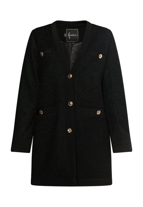 Faina Bouclé-Blazer Damen schwarz - Image 1