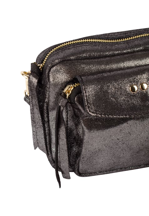 FELIPA Schultertasche aus Leder Damen Silber - Image 4
