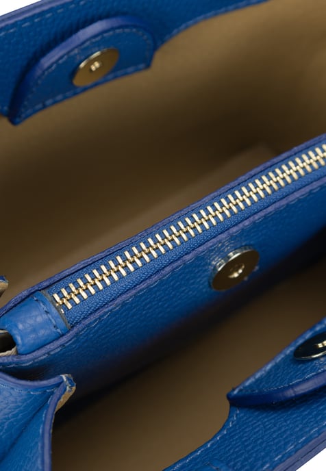 FELIPA Schultertasche aus Leder Damen Azurblau - Image 3