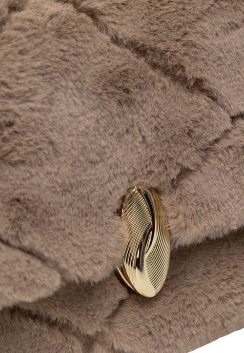 Faina Schultertasche aus Kunstfell Damen Kamel - Image 5