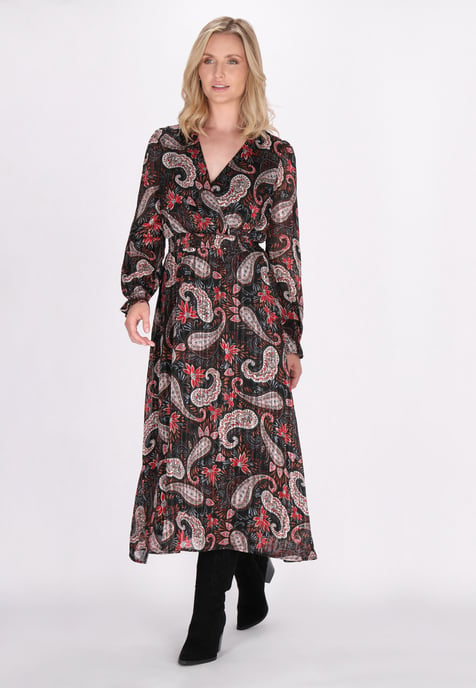 usha Kleid Damen Schwarz Mehrfarbig - Image 3