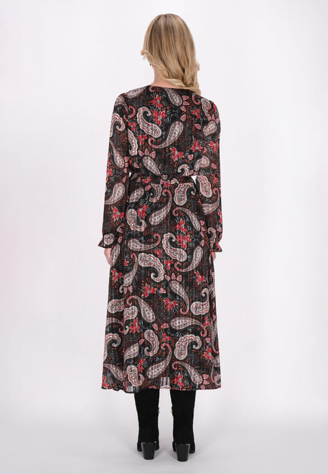 usha Kleid Damen Schwarz Mehrfarbig - Image 4