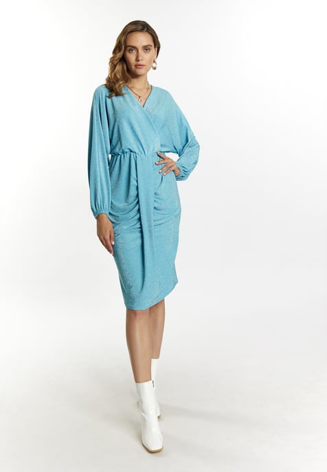 Faina Abendkleid mit Glanzgarn Damen Aqua - Image 5
