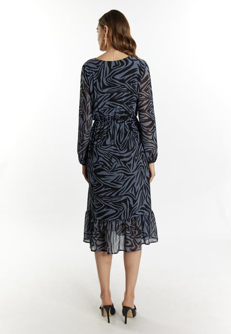 Faina Kleid mit Zebra-Print Damen grau/schwarz - Image 3