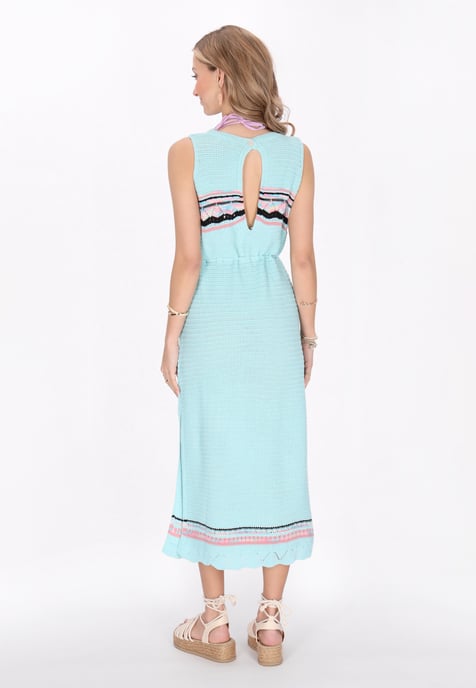 IZIA Kleid Frauen türkis mehrfarbig - Image 4