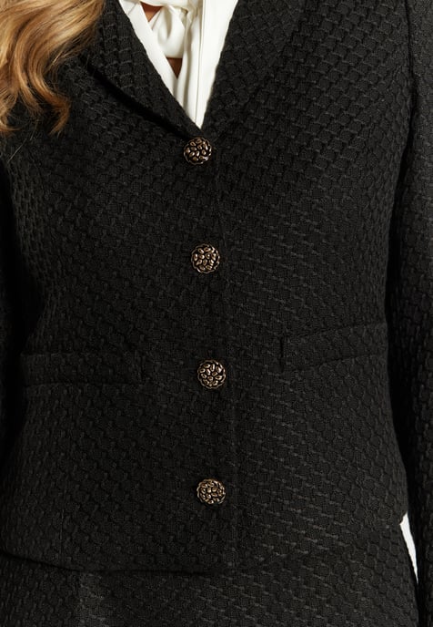 Faina Bouclé-Jacke Damen schwarz - Image 5