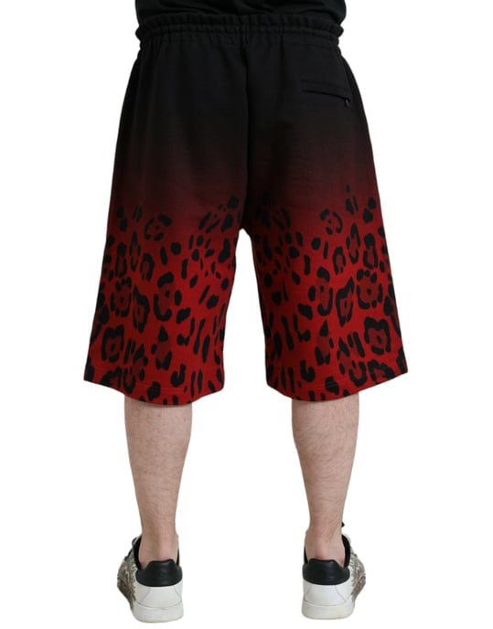 Gradient-Leopardenmuster-Sweatshorts - Image 2