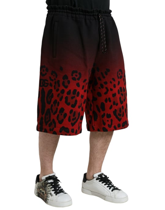 Gradient-Leopardenmuster-Sweatshorts - Image 3