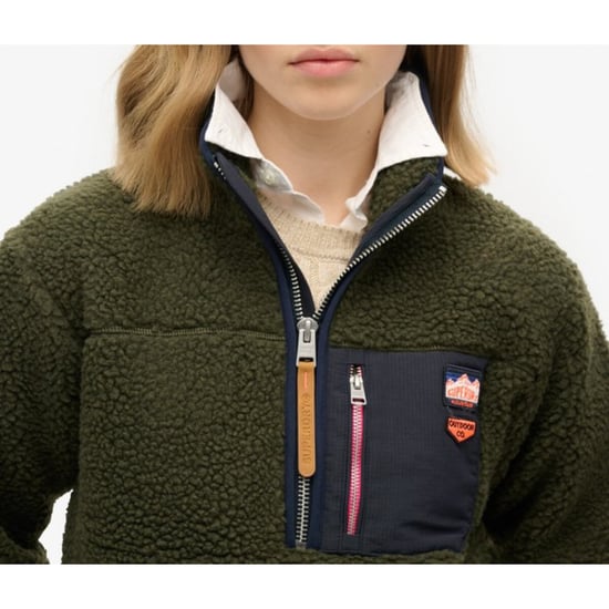 Sherpa Pullover Mit Halbzip und Tasche - Image 3