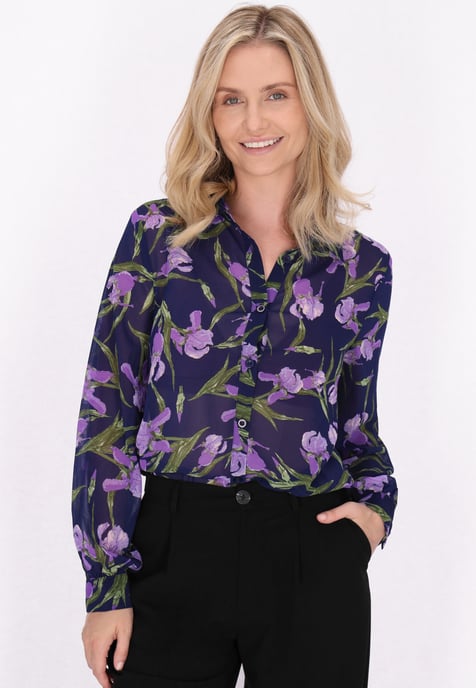 usha Bluse Damen Blau Mehrfarbig - Image 3
