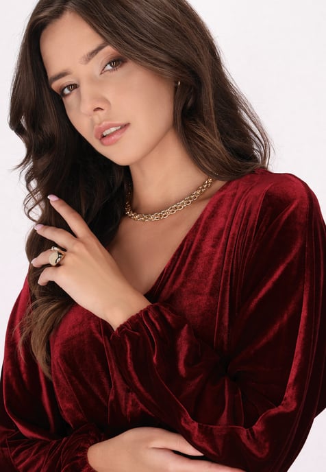 Faina Bluse Damen weinrot - Image 5