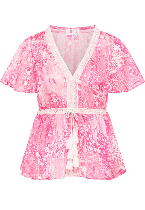 IZIA Bluse Damen rosa weiss - Image 1