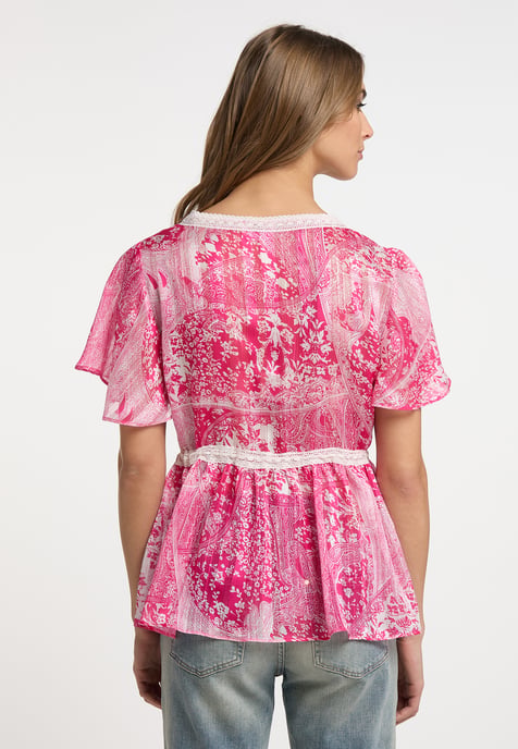 IZIA Bluse Damen rosa weiss - Image 4
