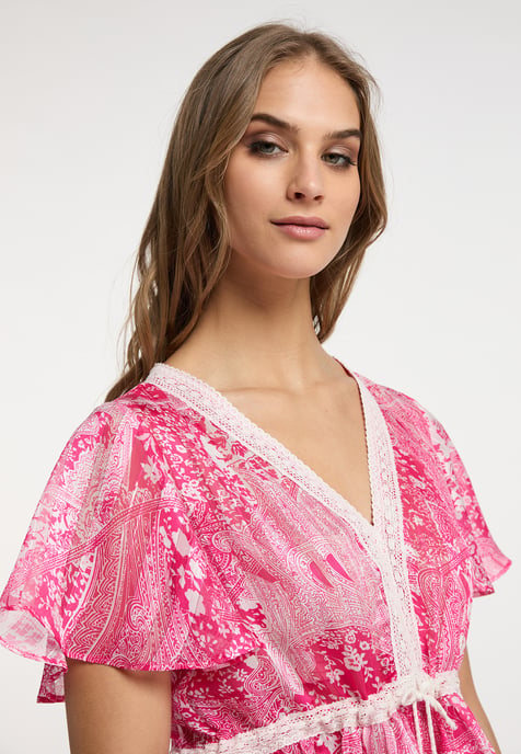 IZIA Bluse Damen rosa weiss - Image 5