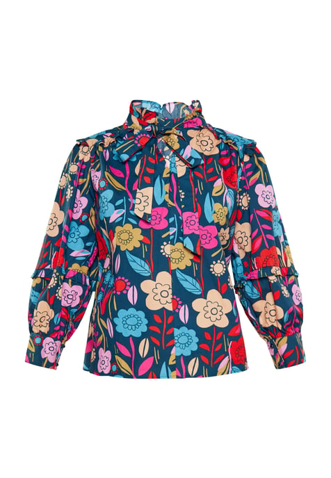 usha Bluse Frauen Mehrfarbig Blau - Image 1