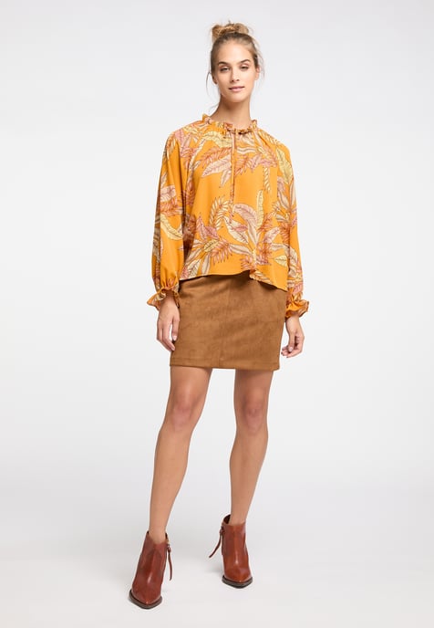 IZIA Blusenshirt Damen Orange Mehrfarbig - Image 2