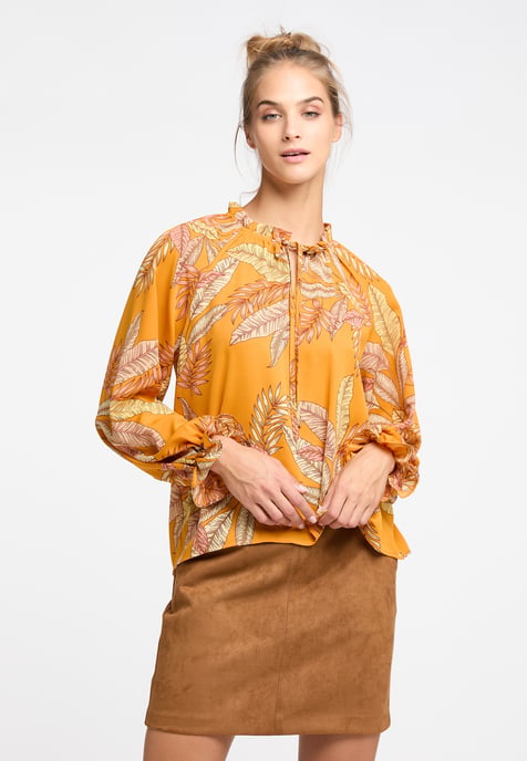 IZIA Blusenshirt Damen Orange Mehrfarbig - Image 3