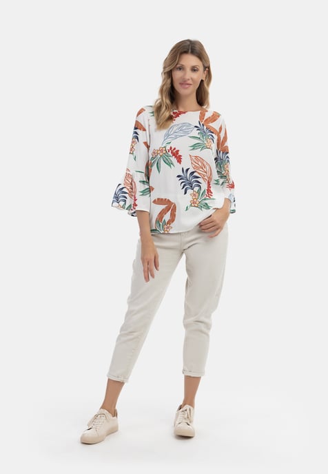 usha Blusenshirt Damen Wollweiß Mehrfarbig - Image 2