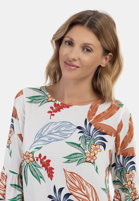 usha Blusenshirt Damen Wollweiß Mehrfarbig - Image 5