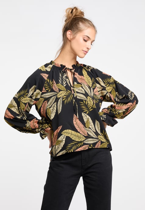 IZIA Blusenshirt Damen Schwarz Mehrfarbig - Image 3